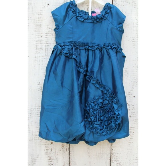 Hype Girls Sz 2T Blue Girls Dress With Ruffles - Picture 1 of 2